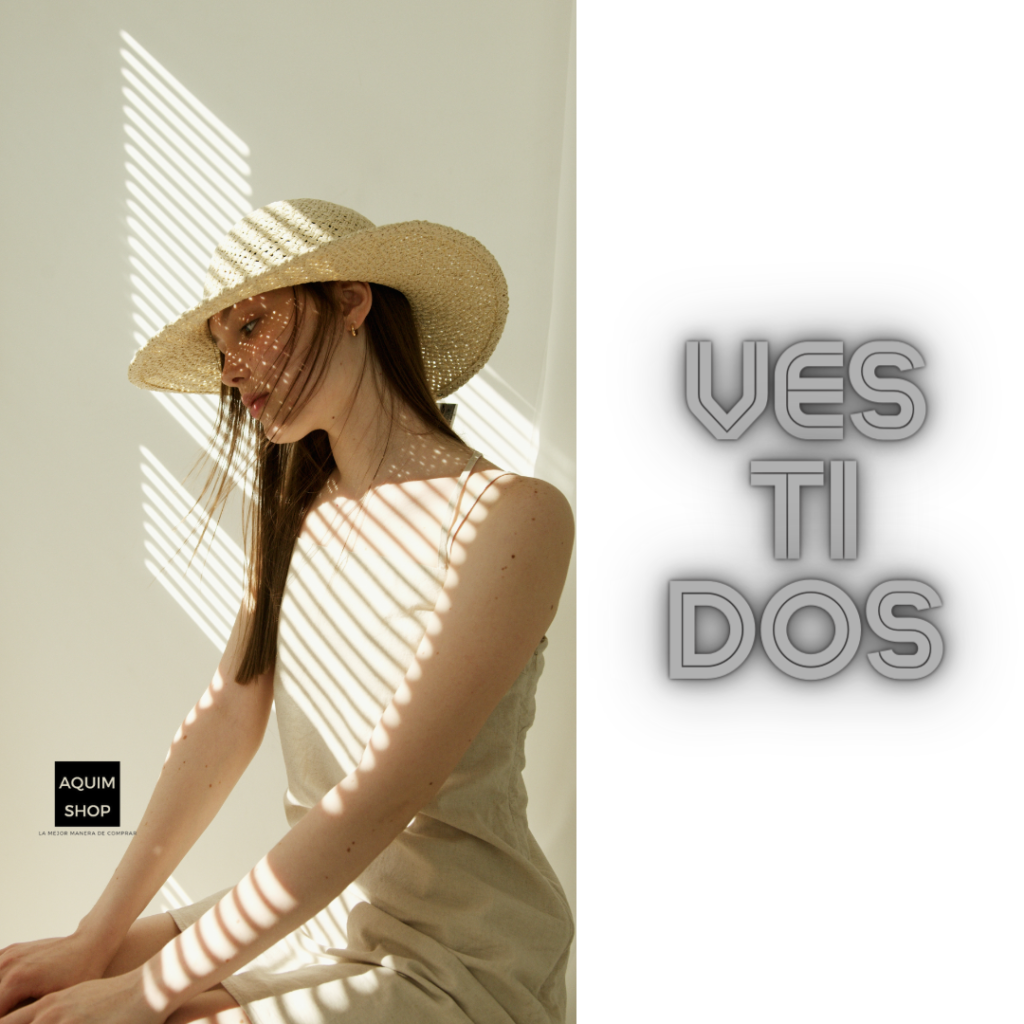 vestidos para mujer, en ecuador, aquimshop.com, creador y hecho en canva. imagen para categorizar vestidos