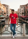 Camiseta roja unisex 3