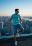 Camiseta Turquesa Hollistyle