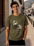 amiseta Gráfica "L.A. Collage" – Verde Oliva