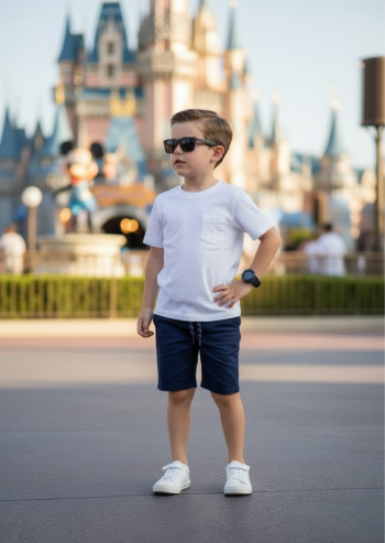 Short Casual para Niño Corte Americano – Azul Marino