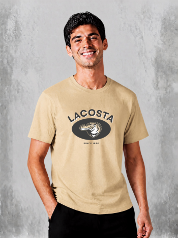 Camiseta "Lacosta Since 1990" (Arena / Beige)