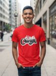 Camiseta Chicago color rojo para caballero - Rojo, M