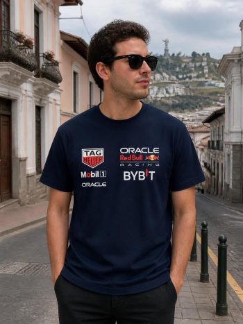 Camiseta Azul Deportiva Estilo Racing «Oracle Red Bull Racing»