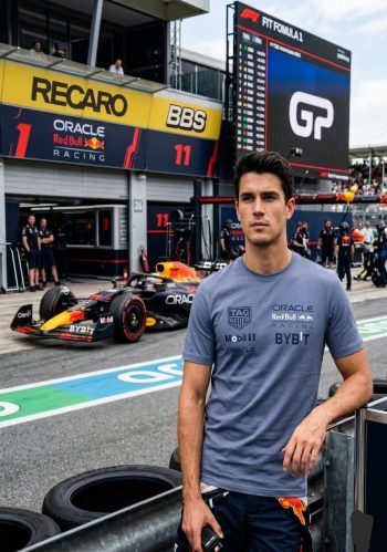 Camiseta Azul Medio Deportiva Estilo Racing «Oracle Red Bull Racing»