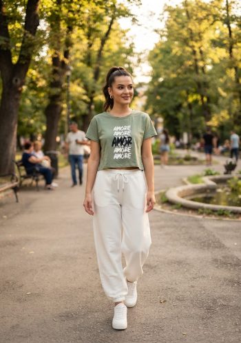 Crop Top Amore Verde Menta