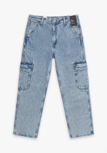 Jean Cargo-Hombre-Color Celeste Claro Original