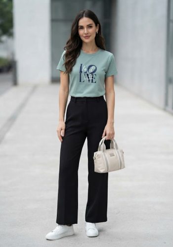 Camiseta - Color Celeste Pastel - LOVE