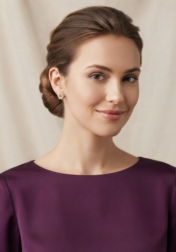 Aretes Dorados Corona Trenzada