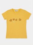 Camiseta Mostaza LOVE Corazones | TEE Amarilla Dama