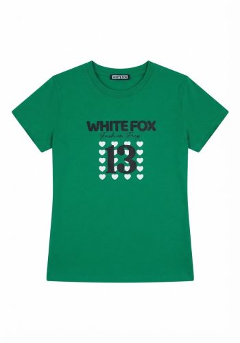 Camiseta Verde White Fox 13 Corazones