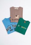 Pack x3 Camisetas Estilo Casual con Estampado Gráfico