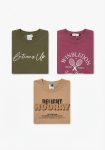 Pack de x3 Camisetas Estampadas Manga Corta para Mujer – Colección Casual.
