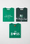 Set de x3 Camisetas Gráficas en Tonos Verde.