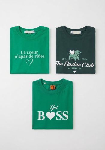 Set de x3 Camisetas Gráficas en Tonos Verde.