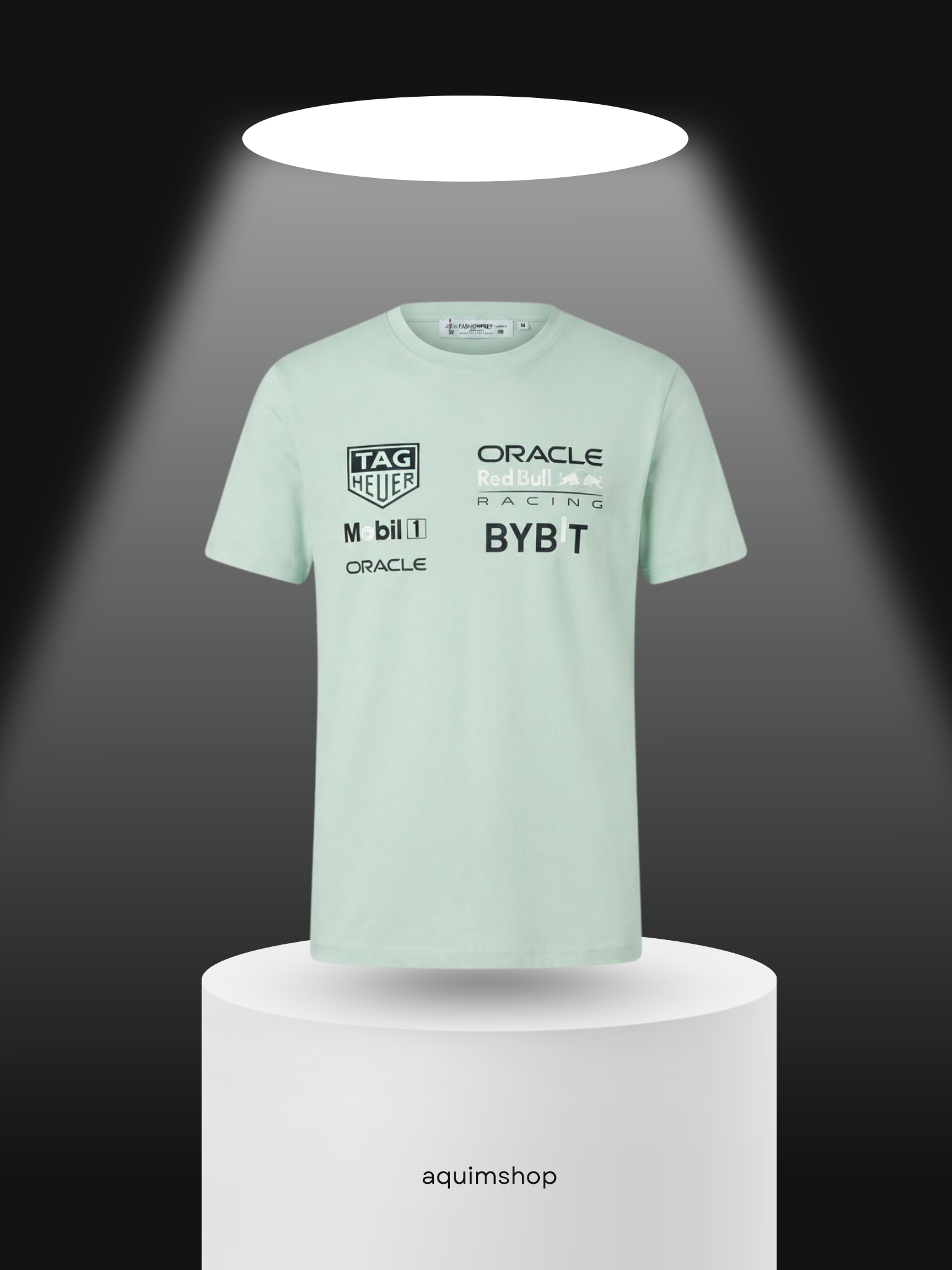 aquimshop (3) Camiseta Deportiva Estilo Racing "Oracle Red Bull Racing" (Verde Menta)