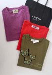 Pack de tres camisetas tonos Verde-Naranja y Morado