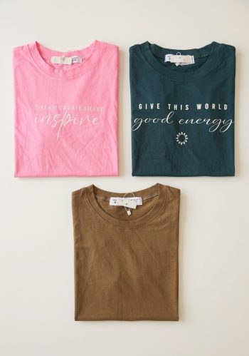 Pack 3 Camisetas Tono Neon rosa - Verde y Cafe